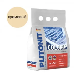 Затирка цементная Colorit кремовый 2 кг, Плитонит