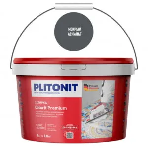 Затирка цементная Colorit Premium (мокрый асфальт) 2 кг, Плитонит