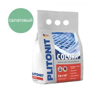 Затирка цементная Colorit салатовый 2 кг, Плитонит