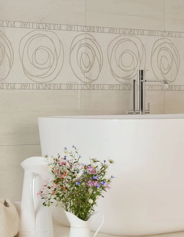Н5143 Crema Marfil (Крема Марфил) Sunrise декор 30*60, Golden Tile