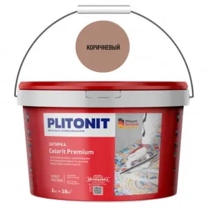 Затирка цементная Colorit Premium (коричневая) 2 кг, Плитонит