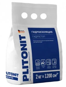 Полимер-цементная ГИ смесь ГидроСтоп 2 кг, Плитонит