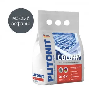 Затирка цементная Colorit мокрый асфальт 2 кг, Плитонит
