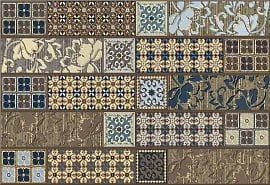 582542002 Камлот Мокка Эйша коричневый декор 27,8*40,5, Azori (Азори)