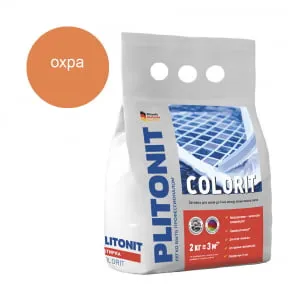 Затирка цементная Colorit охра 2 кг, Плитонит