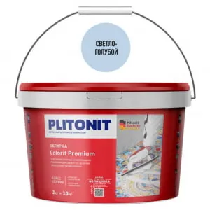 Затирка цементная Colorit Premium (светло-голубая) 2 кг, Плитонит