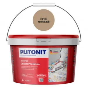 Затирка цементная Colorit Premium (светло-коричневая) 2 кг, Плитонит