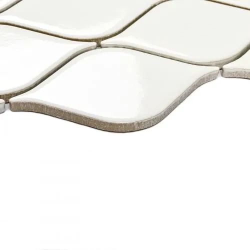 Melany White glossy мозаика керамогранитная 26,4*28, Bonaparte (Бонапарт)