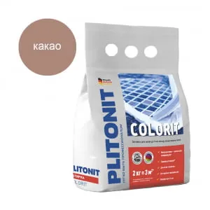 Затирка цементная Colorit какао 2 кг, Плитонит