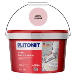 Затирка цементная Colorit Premium (светло-розовая) 2 кг, Плитонит