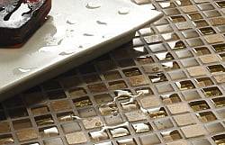 Super Line (brown) мозаика стеклянная с камнем 30*30, Bonaparte (Бонапарт)