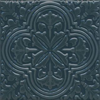 Декор KMD3STA004BN Фес бирюзовый тёмный глянцевый 15x15x0,77, Kerama Marazzi (Керама Марацци)