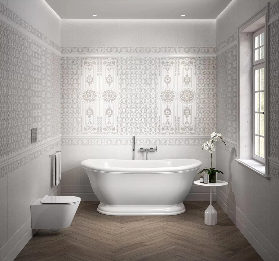 Плинтус FMF022R Флориан белый матовый обрезной 30x12x1,3, Kerama Marazzi (Керама Марацци)
