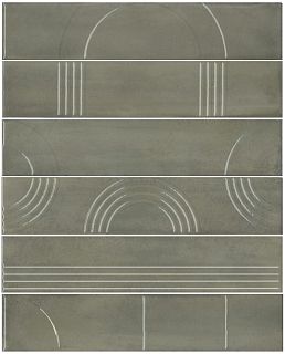 Панно KMP3STA003RN6X Мажорель зелёный глянцевый (из 6 частей 6х28,5) 36x28,5x1, Kerama Marazzi (Керама Марацци)