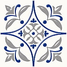 150065-1000 Сиди-Бу-Саид синий д\пола   20*20. Нефрит- Керамика