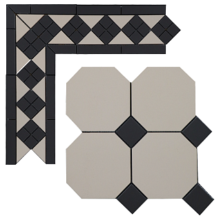 Метлахская плитка Петергоф кофе с молоком (005/013) 29,4х29,4, Keramark (Керамарк)