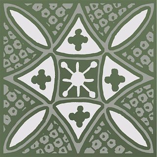 Декор KMD3STA019GN Бахия 2 зелёный глянцевый 9,8x9,8x0,7, Kerama Marazzi (Керама Марацци)