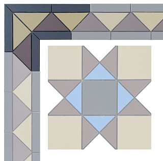 Угловой элемент метлахской плитки Кронштадт черный ( 006/015/013) 23,2х18,1х10,6, Keramark (Керамарк)