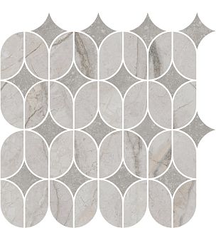 Декор KMD2HID004BR Ифран наборный серый светлый глянцевый обрезной 30x32,5x0,9, Kerama Marazzi (Керама Марацци)