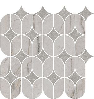 Декор KMD2HID004BR Ифран наборный серый светлый глянцевый обрезной 30x32,5x0,9, Kerama Marazzi (Керама Марацци)