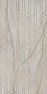 Декор KMD3STA029BR Ифран серый светлый глянцевый обрезной 60x119,5x0,9, Kerama Marazzi (Керама Марацци)