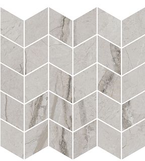 Декор KMD2MSM007BR Ифран мозаичный серый светлый глянцевый обрезной 30x31,2x0,9, Kerama Marazzi (Керама Марацци)