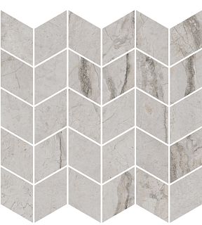 Декор KMD2MSM007BR Ифран мозаичный серый светлый глянцевый обрезной 30x31,2x0,9, Kerama Marazzi (Керама Марацци)