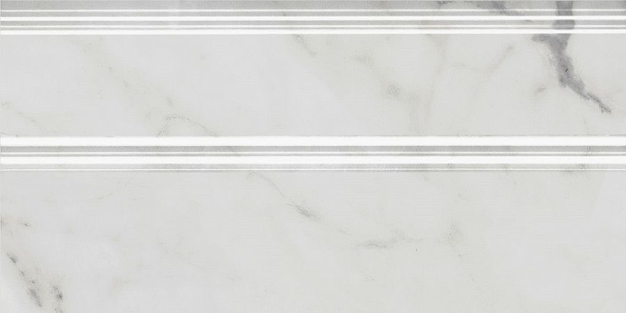 Плинтус FMA033R Коррер белый глянцевый обрезной 30x15x1,7, Kerama Marazzi (Керама Марацци)