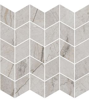 Декор KMD2MSM007BR Ифран мозаичный серый светлый глянцевый обрезной 30x31,2x0,9, Kerama Marazzi (Керама Марацци)