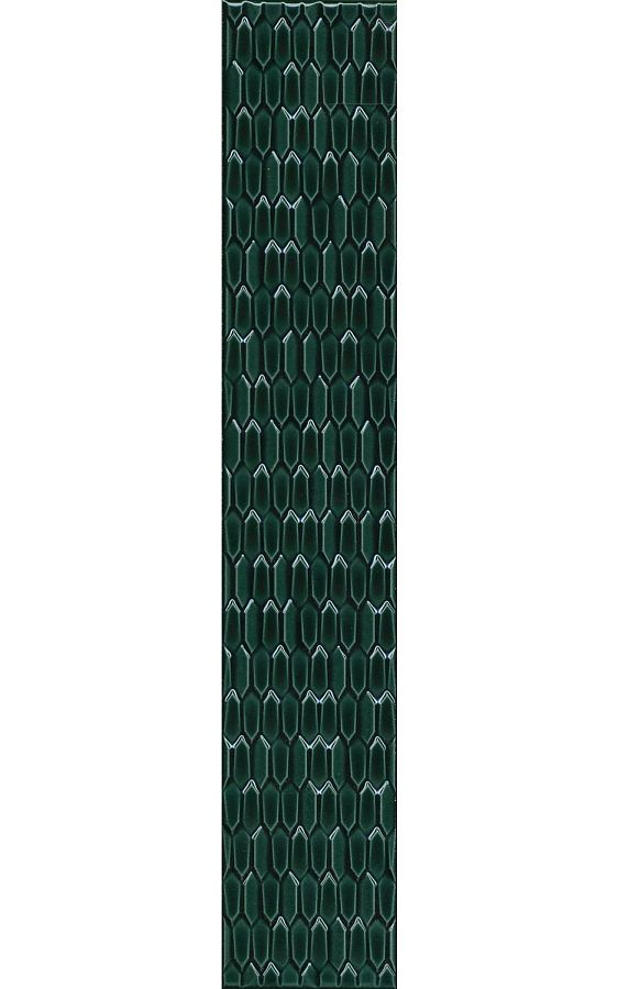 Бордюр LSB001 Левада зеленый темный глянцевый 40x7x0,9, Kerama Marazzi (Керама Марацци)