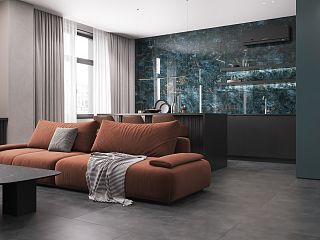 A17438 Inverno (Инверно) синий полированный HG ректификат керамогранит 60*120, Cersanit