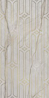 Декор KMD3STA029BR Ифран серый светлый глянцевый обрезной 60x119,5x0,9, Kerama Marazzi (Керама Марацци)