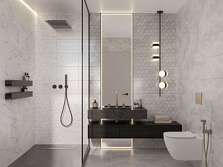 10100001571 Нова бел верх 01 плитка для стен 25*40, Gracia Ceramica