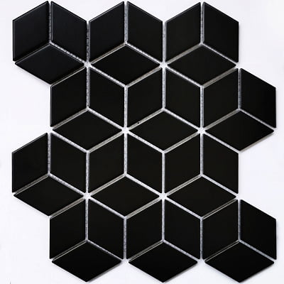Landa black matt мозаика керамогранитная 26,7*30,9, Bonaparte (Бонапарт)