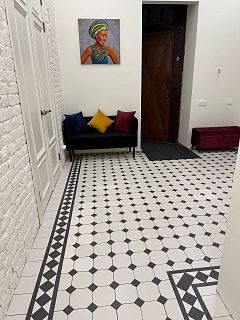 Коллекция метлахской плитки Петергоф К белый/черный 29,2х29,2, Keramark (Керамарк)