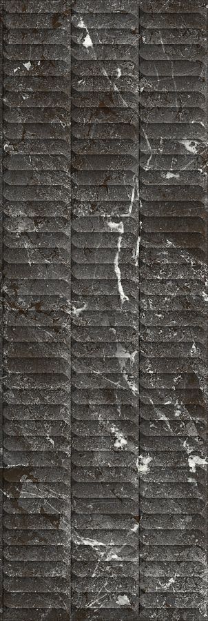 Плитка KM3090B0170R Тубкаль чёрный глянцевый структура обрезной 30x89,5x1,05, Kerama Marazzi (Керама Марацци)