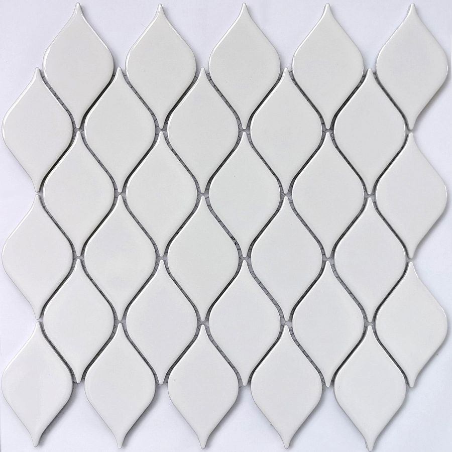 Melany White glossy мозаика керамогранитная 26,4*28, Bonaparte (Бонапарт)