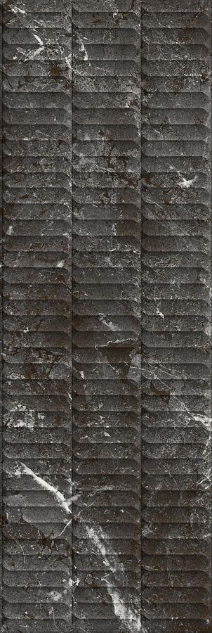 Плитка KM3090B0170R Тубкаль чёрный глянцевый структура обрезной 30x89,5x1,05, Kerama Marazzi (Керама Марацци)