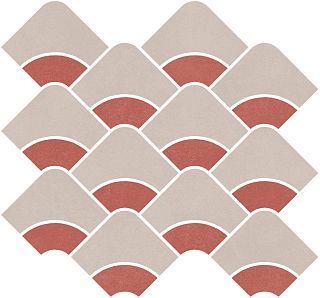 Декор KMD2HID010BR Таделакт наборный серый светлый, красный матовый обрезной 30x28x0,9, Kerama Marazzi (Керама Марацци)