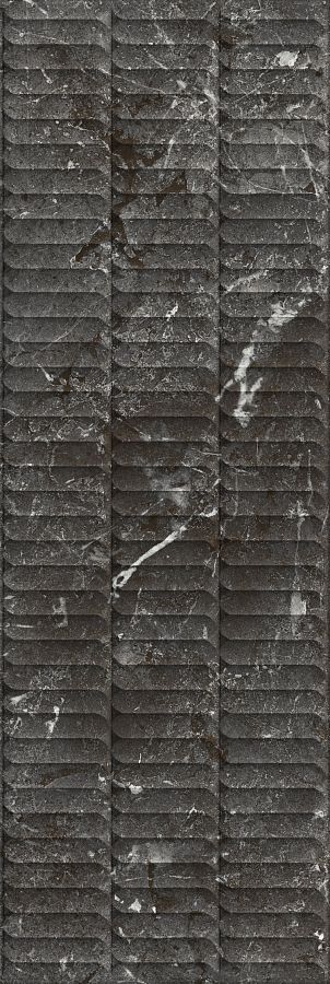 Плитка KM3090B0170R Тубкаль чёрный глянцевый структура обрезной 30x89,5x1,05, Kerama Marazzi (Керама Марацци)