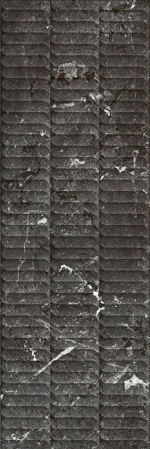 Плитка KM3090B0170R Тубкаль чёрный глянцевый структура обрезной 30x89,5x1,05, Kerama Marazzi (Керама Марацци)