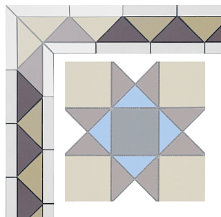 Бордюр метлахской плитки Кронштадт белый (006/015/001) 30,6х10,6, Keramark (Керамарк)