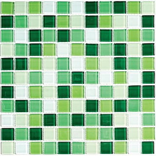 Jump Green №3 растяжка из стеклянной мозаики 30*30, Bonaparte (Бонапарт)