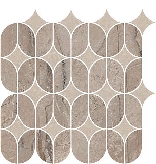 Декор KMD2HID014BR Ифран наборный бежевый светлый глянцевый обрезной 30x32,5x0,9, Kerama Marazzi (Керама Марацци)