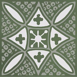 Декор KMD3STA019GN Бахия 2 зелёный глянцевый 9,8x9,8x0,7, Kerama Marazzi (Керама Марацци)