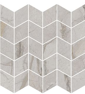 Декор KMD2MSM007BR Ифран мозаичный серый светлый глянцевый обрезной 30x31,2x0,9, Kerama Marazzi (Керама Марацци)