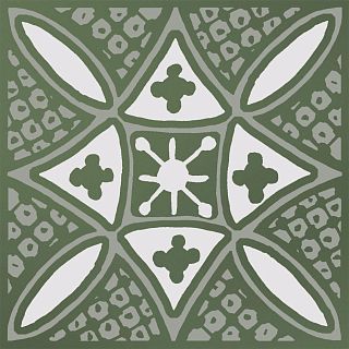 Декор KMD3STA019GN Бахия 2 зелёный глянцевый 9,8x9,8x0,7, Kerama Marazzi (Керама Марацци)