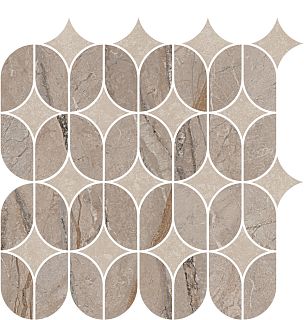 Декор KMD2HID014BR Ифран наборный бежевый светлый глянцевый обрезной 30x32,5x0,9, Kerama Marazzi (Керама Марацци)