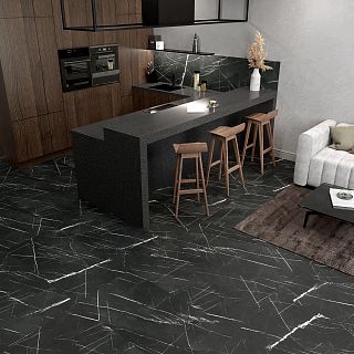 Керамогранит G395 Neiva (Нейва) Black 60х60 матовый, Гранитея