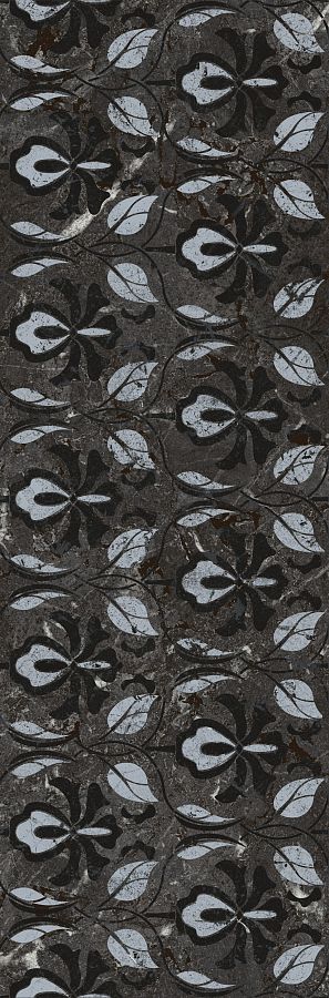 Плитка KM3090B0150R Тубкаль чёрный глянцевый обрезной 30x89,5x0,9, Kerama Marazzi (Керама Марацци)